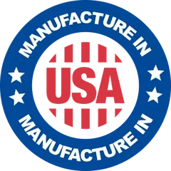 Blue Manufacture in USA roundel